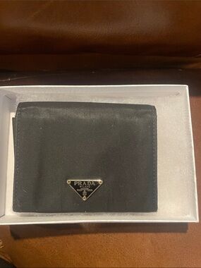 Prada Nylon and Leather Card Slim Wallet